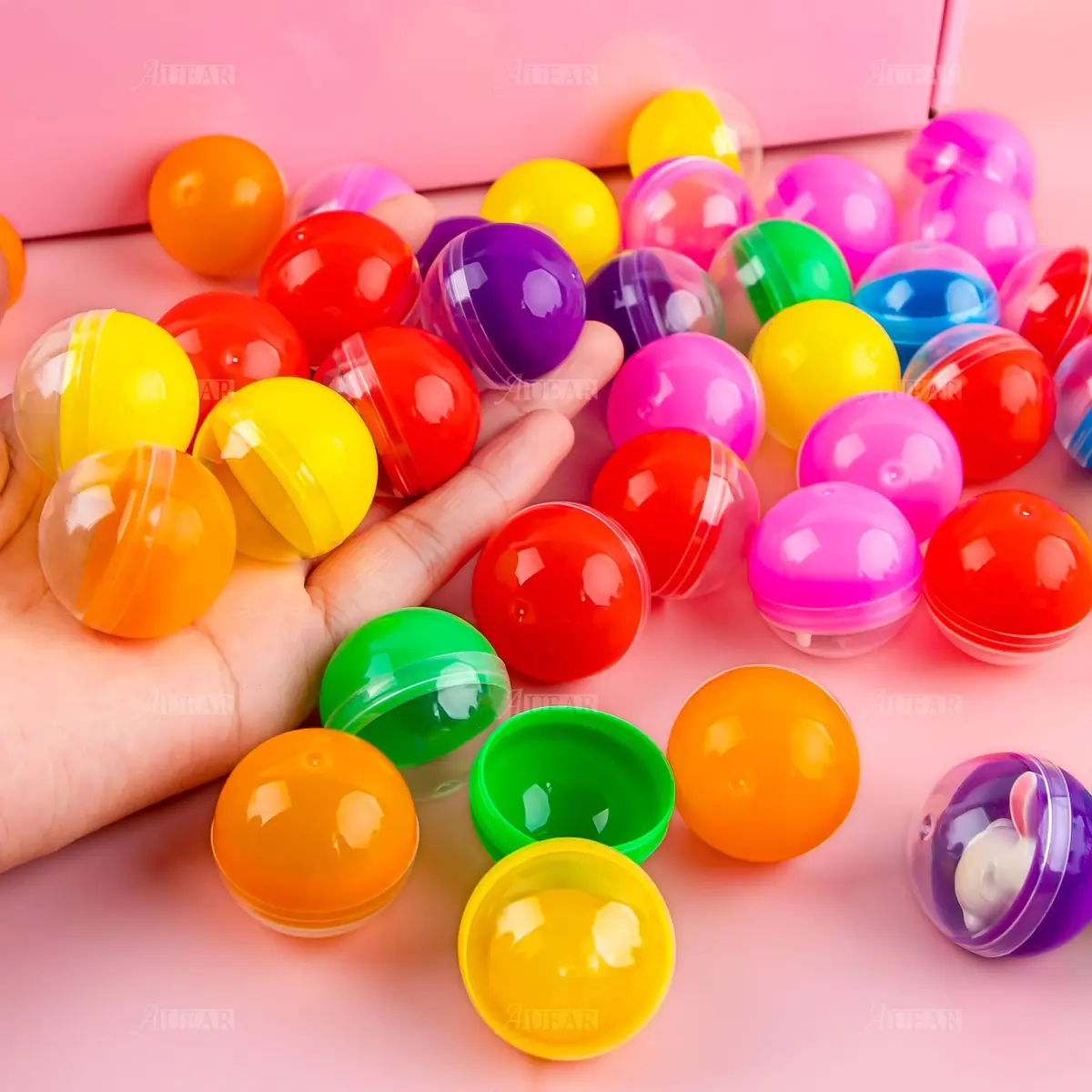 AUEAR 500 Pack Colorful Small Round Capsules 1.1 Inch Vending Machine Containers | Bulk Vending Machine Parts - view 6