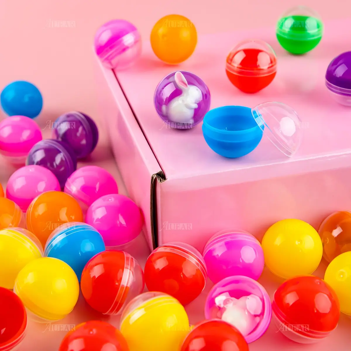 AUEAR 500 Pack Colorful Small Round Capsules 1.1 Inch Vending Machine Containers | Bulk Vending Machine Parts - view 3