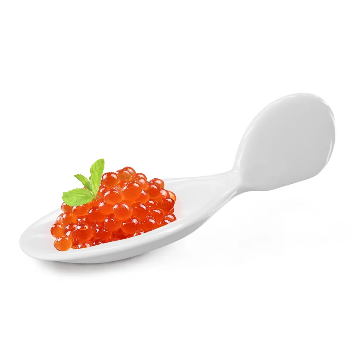 ULWSKY Porcelain Fish Shaped Tasting Spoons 10 cm (3.9 inches) - Set of 20 | Unique Appetizer Serving - main product image
