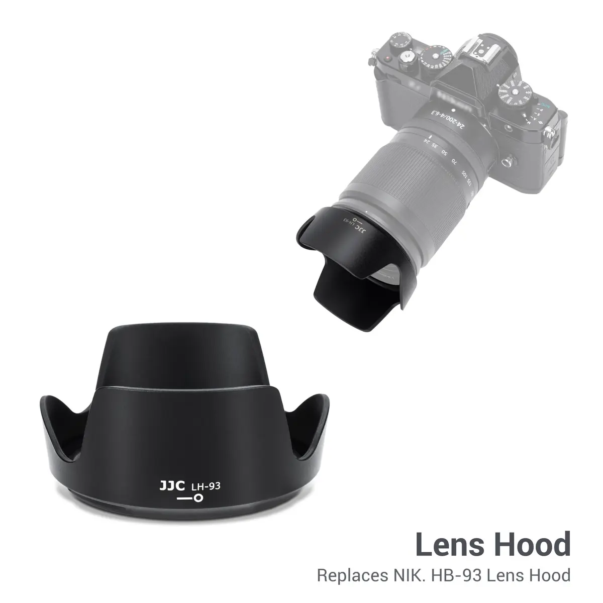 JJC Lens Hood for Nikon Nikkor Z 24-200mm f/4-6.3 VR, Reversible Bayonet Mount Shade, Replaces HB-93, 67mm Filter Compatible - view 6