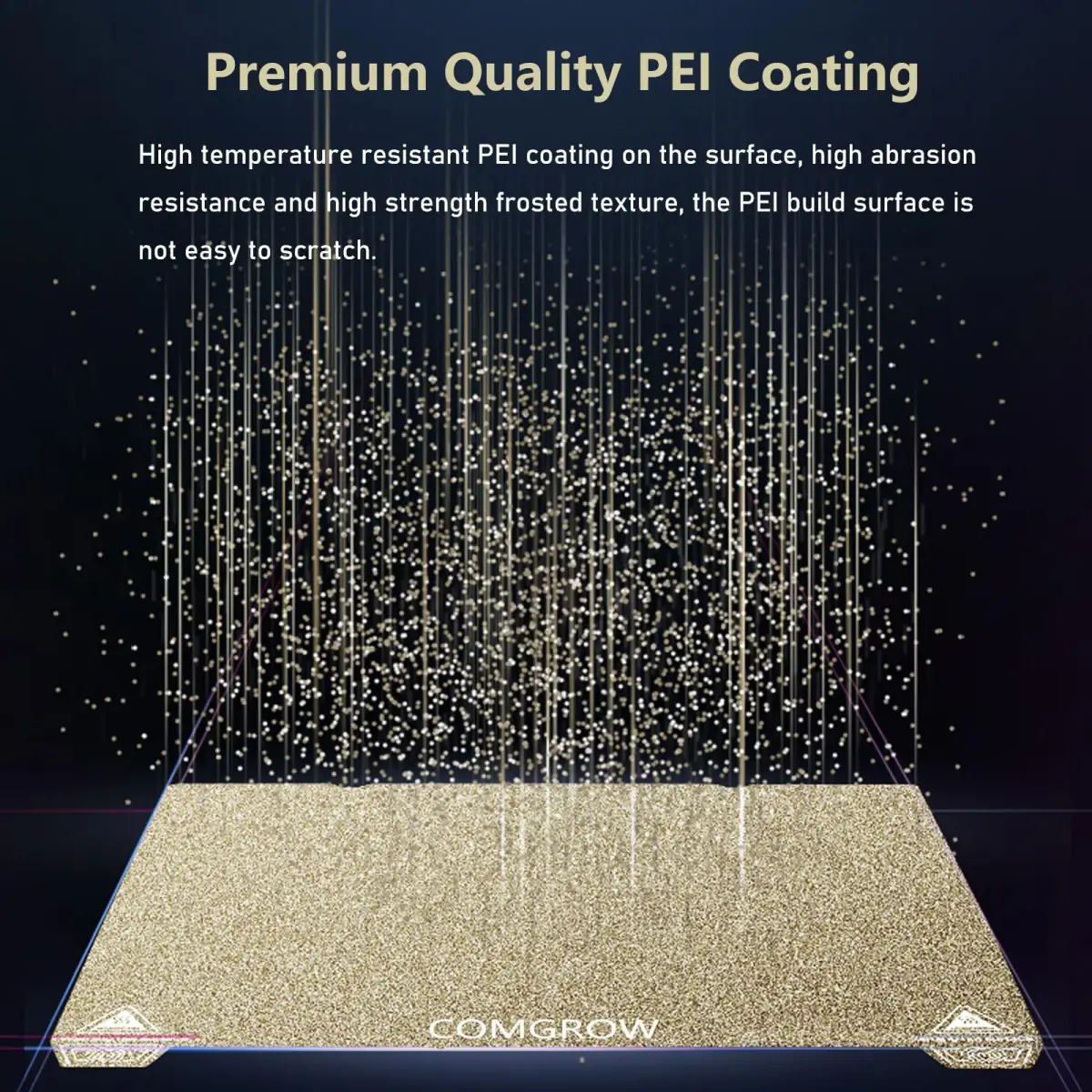 Comgrow PEI Spring Steel Build Plate 235x235mm | Textured Surface for Enhanced Adhesion - view 2