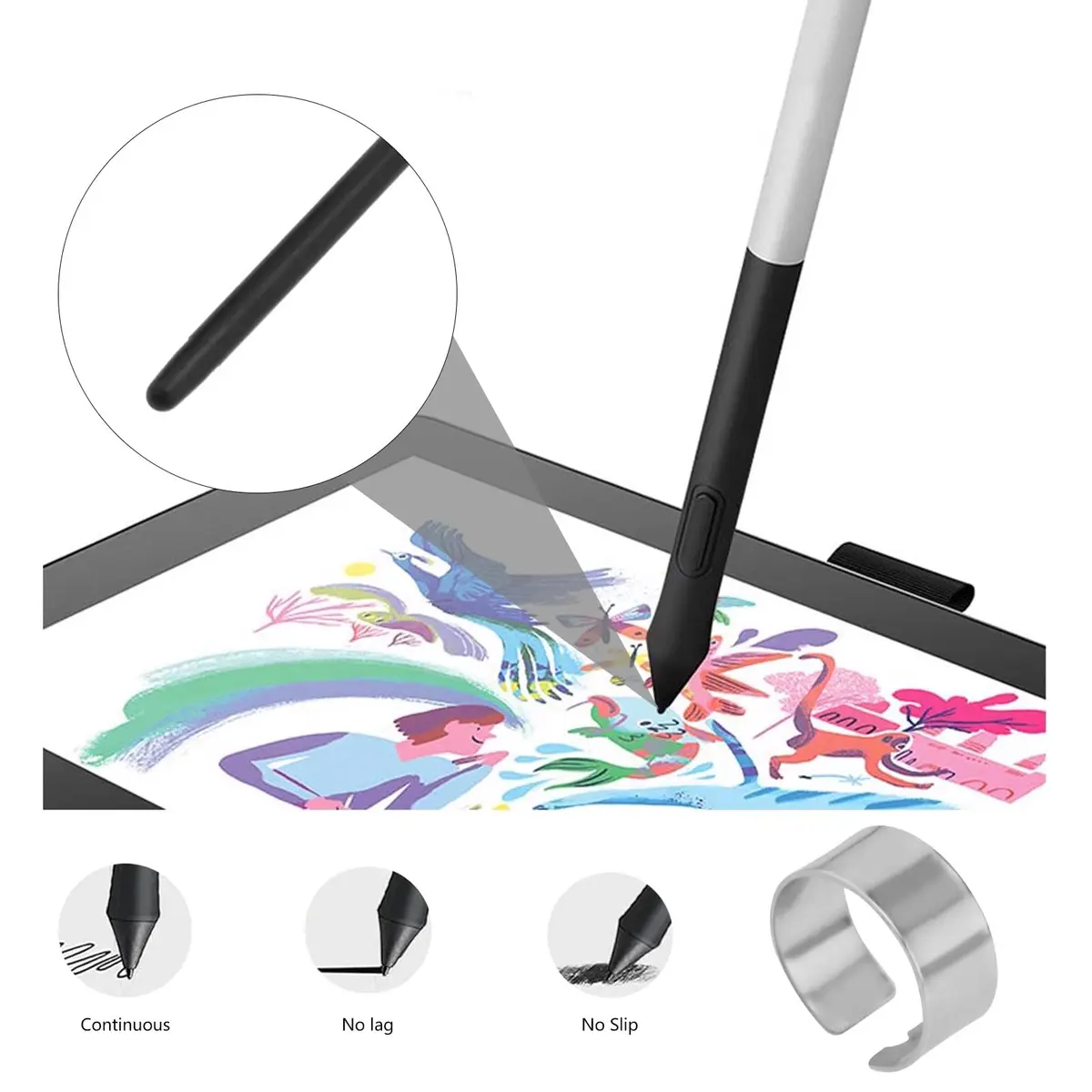 LT Easiyl 10pcs Replacement Stylus Nibs Tips Gen.1 Compatible with Wacom Pen | Heavy Use, Screen-Friendly, Durable - view 3