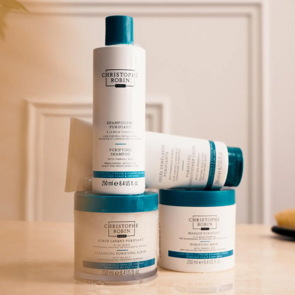 Christophe Robin Purifying Scalp Scrub with Sea Salt 8.4 fl oz | Detox & Purify for Sensitive & Oily Scalps - view 7