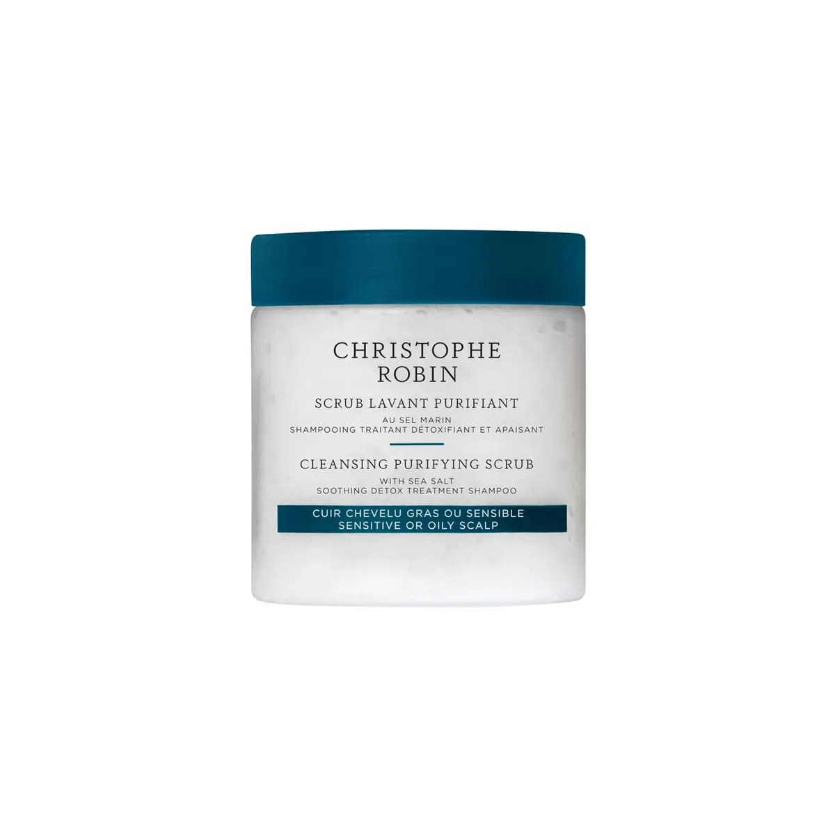 Christophe Robin Purifying Scalp Scrub with Sea Salt 2.5 fl oz | Detox & Purify for Sensitive & Oily Scalps - main product image