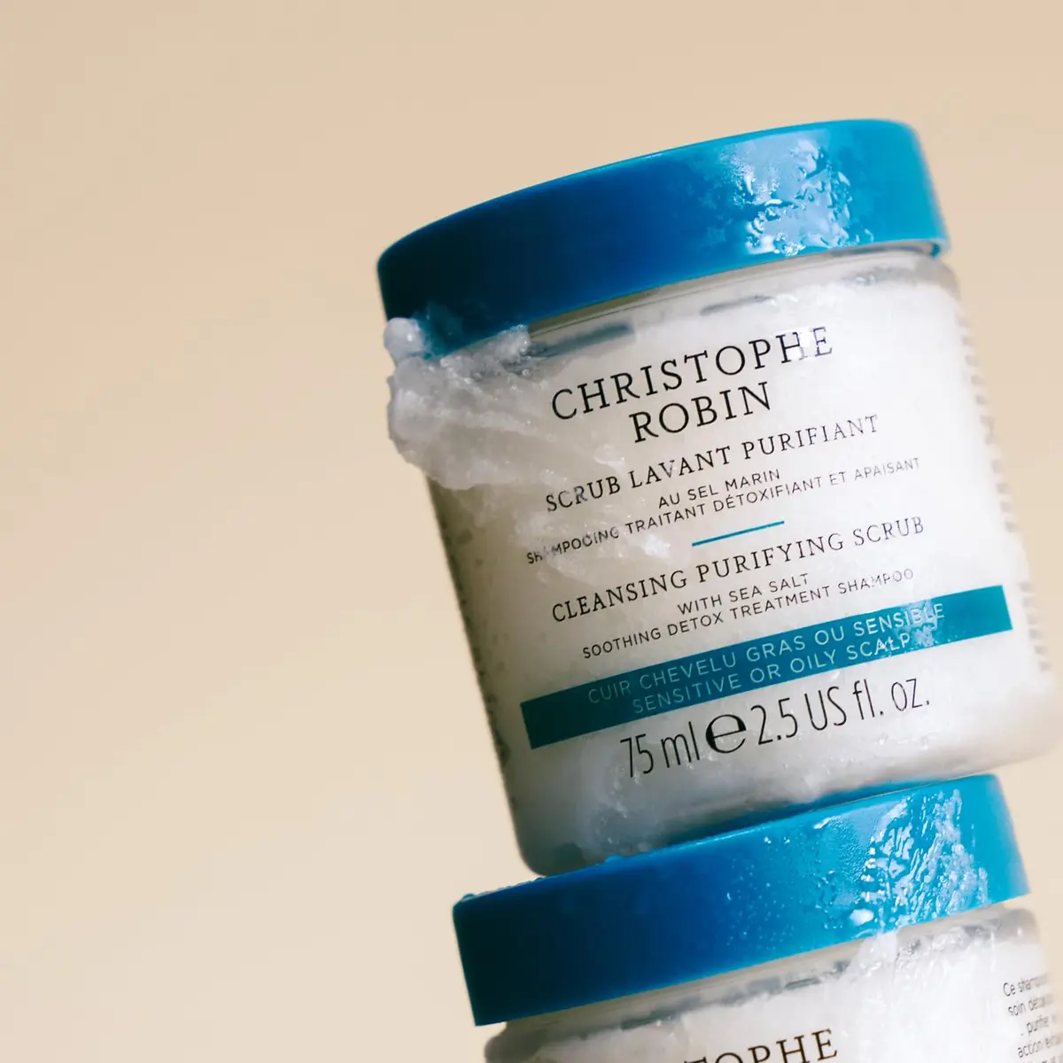 Christophe Robin Purifying Scalp Scrub with Sea Salt 2.5 fl oz | Detox & Purify for Sensitive & Oily Scalps - view 6