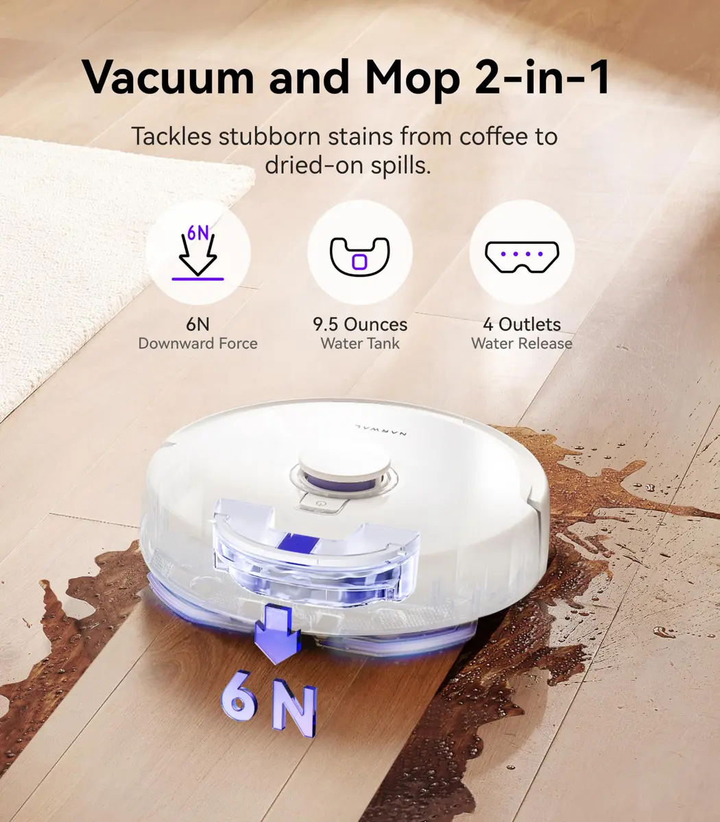 NARWAL Freo X Plus Robot Vacuum and Mop 7-Week Dust Storage 7800Pa Suction - view 5