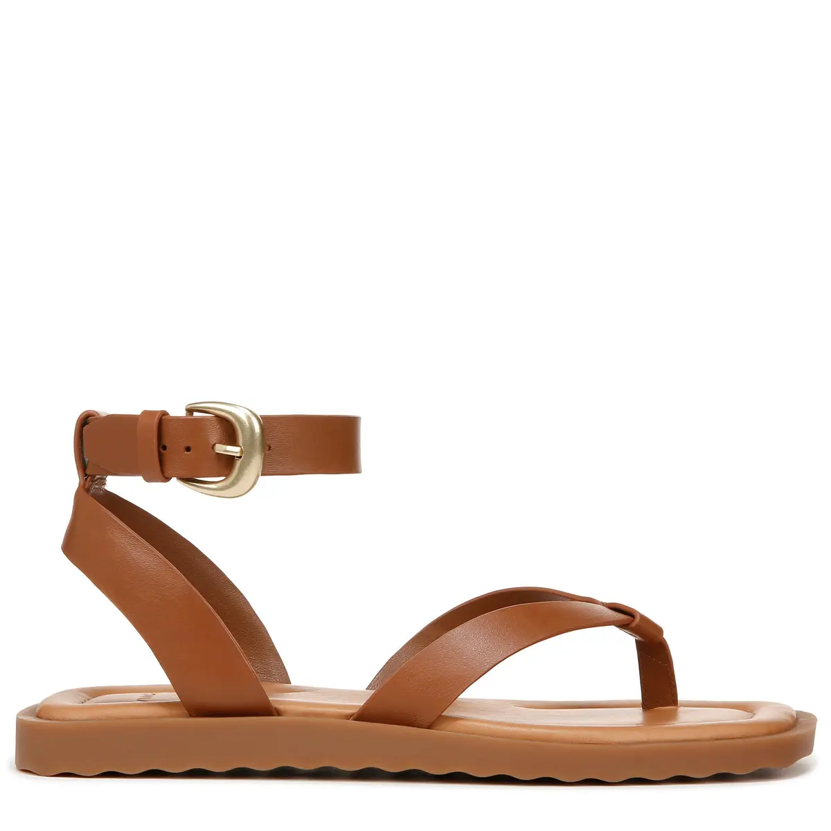 Vince Samuela Ankle Strap Sandals Sequoia Brown Leather 6 M | Flat Lug-Sole Casual Footwear - view 6