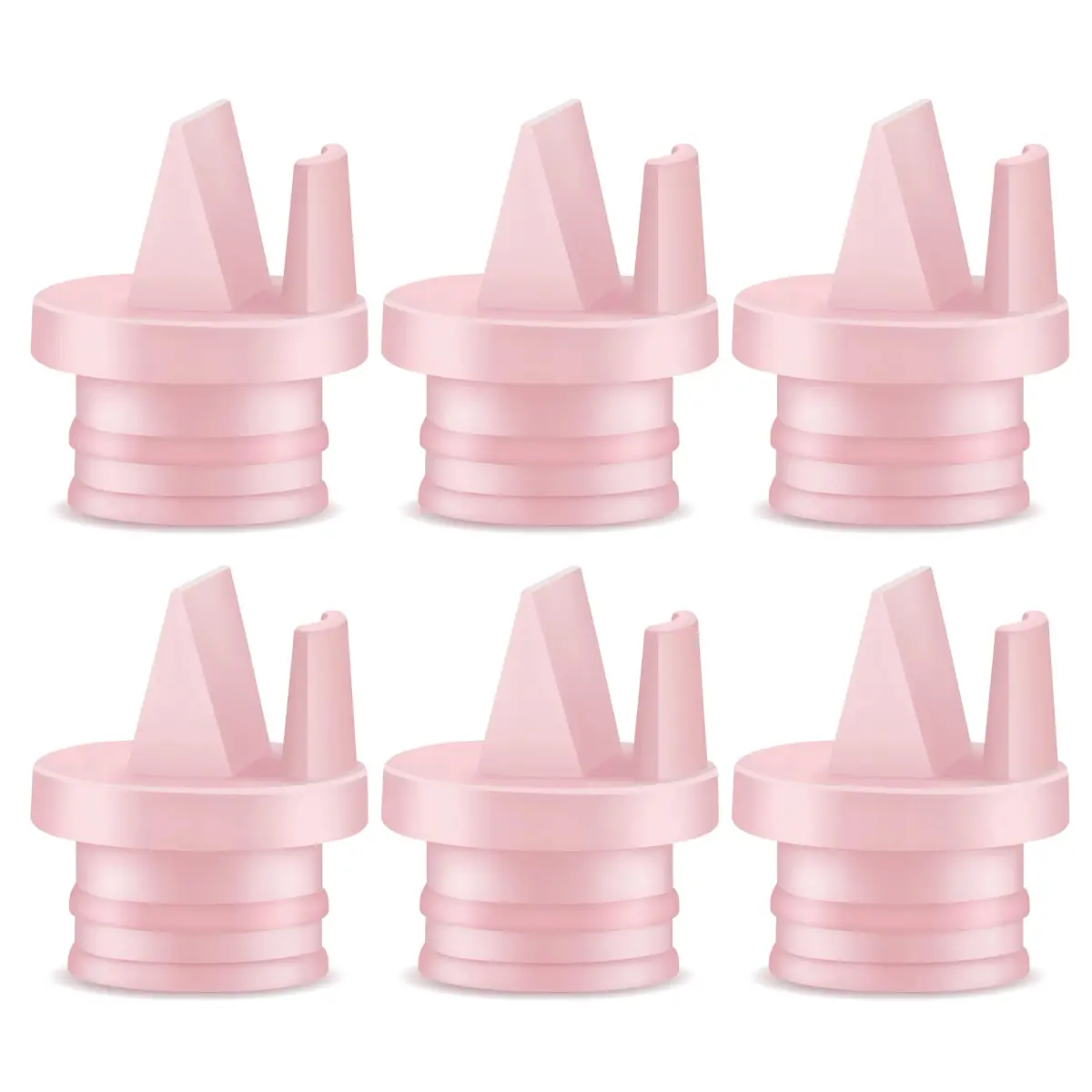Maymom Duckbill Valve with Pull Tab 6 pc Pink | Compatible with Spectra S1, S2, Medela Pumps - main product image