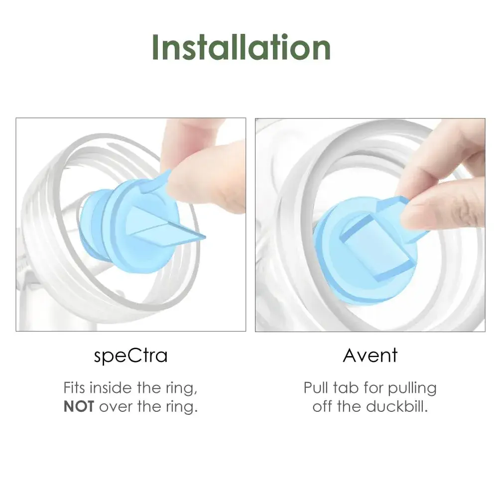 Maymom Duckbill Valves with Pull Tab for Spectra & Medela Pumps, 6 pc Blue | BPA-Free Silicone Replacement Parts - view 5