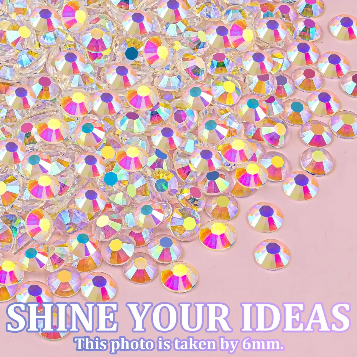 TINKRSTUFF Resin Jelly Rhinestones 16,000 pcs | AB Flatback Gems for Nail Art & Crafts - view 8