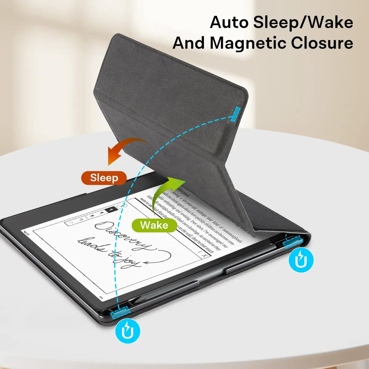 CoBak Stand Case for Kindle Scribe 10.2 Inch (25.9cm) | Premium PU Leather Folio with Pen Holder & Auto Sleep/Wake - view 5
