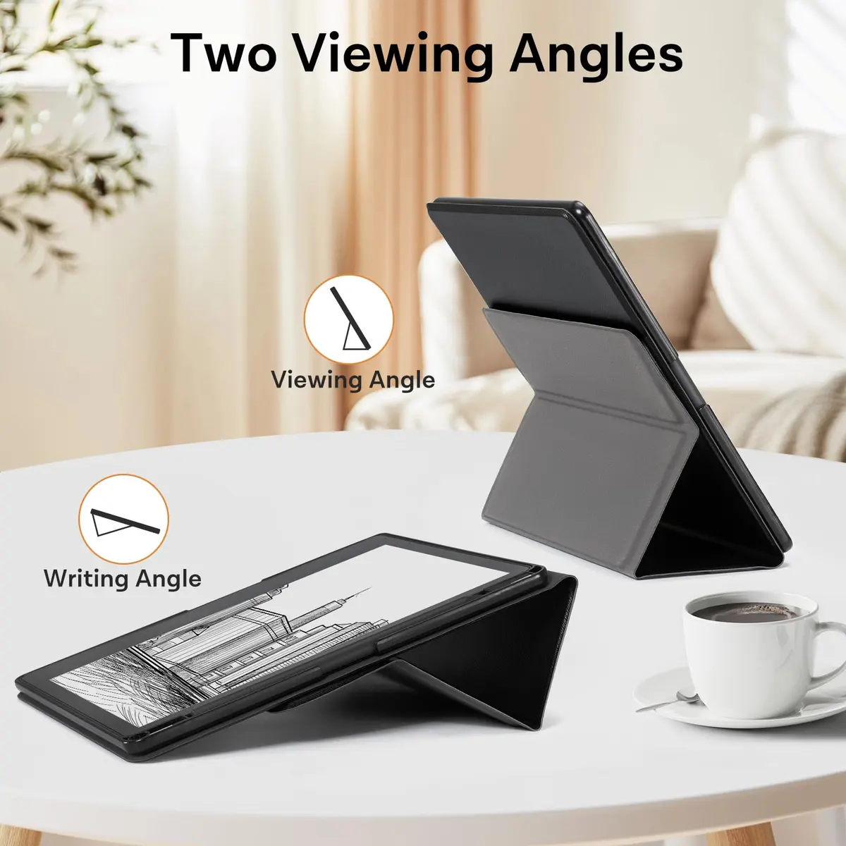 CoBak Stand Case for Kindle Scribe 10.2 Inch (25.9cm) | Premium PU Leather Folio with Pen Holder & Auto Sleep/Wake - view 2