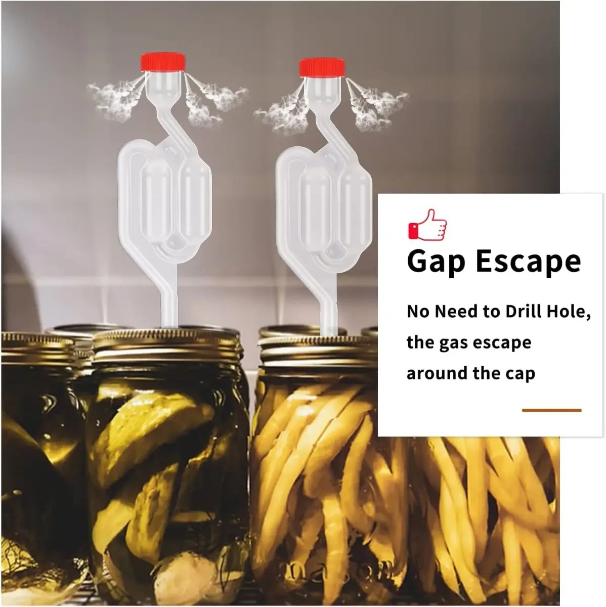 Zazolyne Transparent Brewing Airlock 2 Pack with Stoppers & Grommets | Twin Bubble Fermenting Kit - view 4