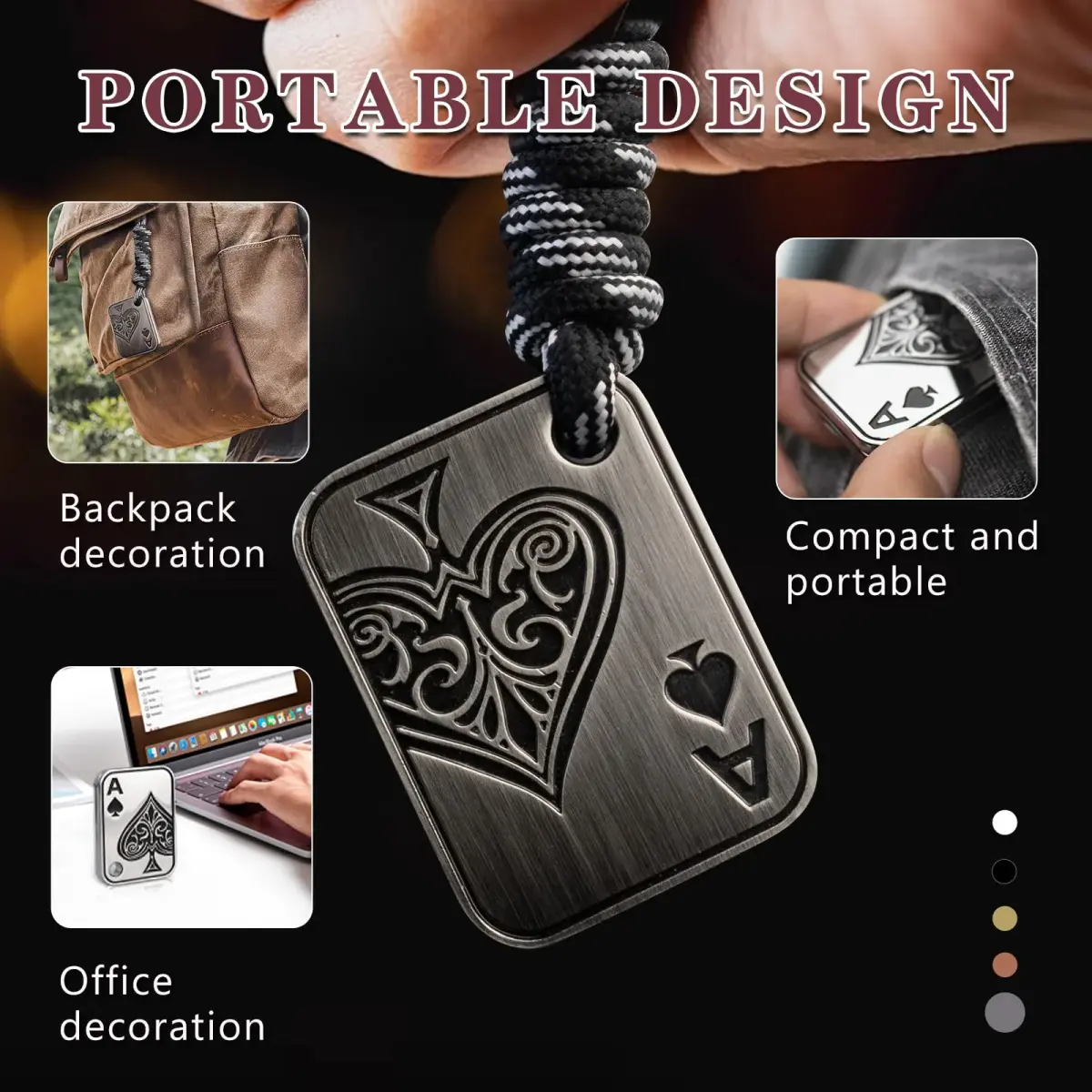 D.G.PLAYER Ace Poker Magnetic Fidget Slider 70g (2.5oz) | Stress Relief Toy with PTFE Pads - view 4