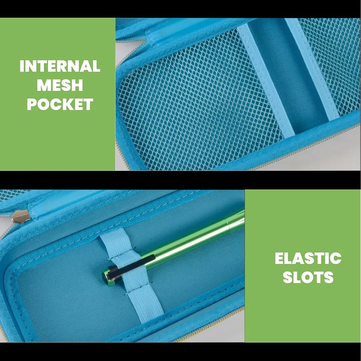 ALKOO Sky Blue Stethoscope Carrying Case with Internal Mesh Pockets & Elastic Slots | Professional Healthcare Organizer - view 3