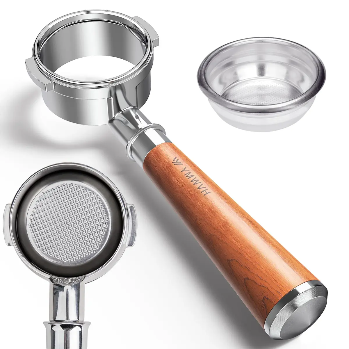 YMWVH 58mm Bottomless Portafilter for Breville Dual Boiler BES980XL/990BS/920XL | Precise Extraction - main product image
