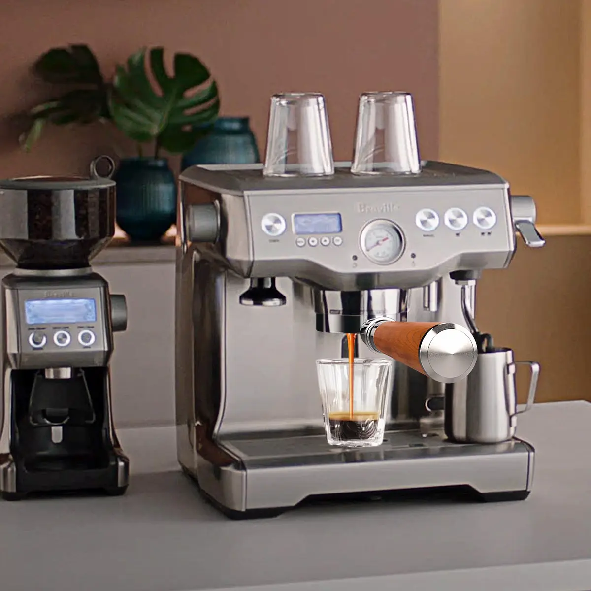 YMWVH 58mm Bottomless Portafilter for Breville Dual Boiler BES980XL/990BS/920XL | Precise Extraction - view 8