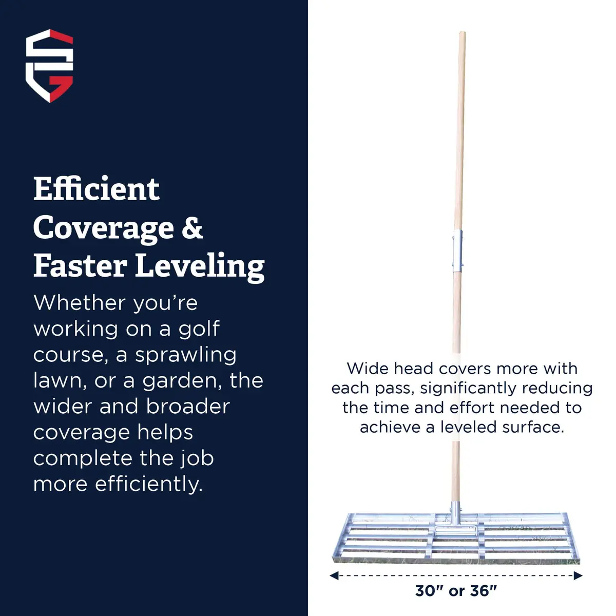 Standard Golf Levelawn Pro - 36" Lawn Leveling Rake | Made in the USA for Perfect Grass - view 2