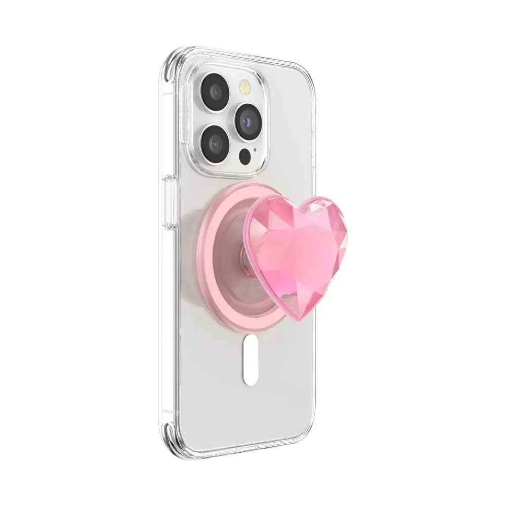 PopSockets Phone Grip for MagSafe Dichroic Heart | Magnetic Magnetic Holder- Secure, Stylish, Compatible with iPhone 12+ - main product image