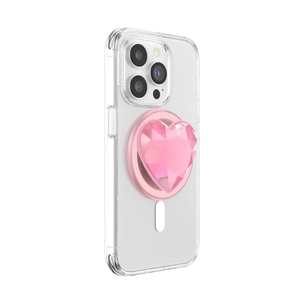 PopSockets Phone Grip for MagSafe Dichroic Heart | Magnetic Magnetic Holder- Secure, Stylish, Compatible with iPhone 12+ - view 2