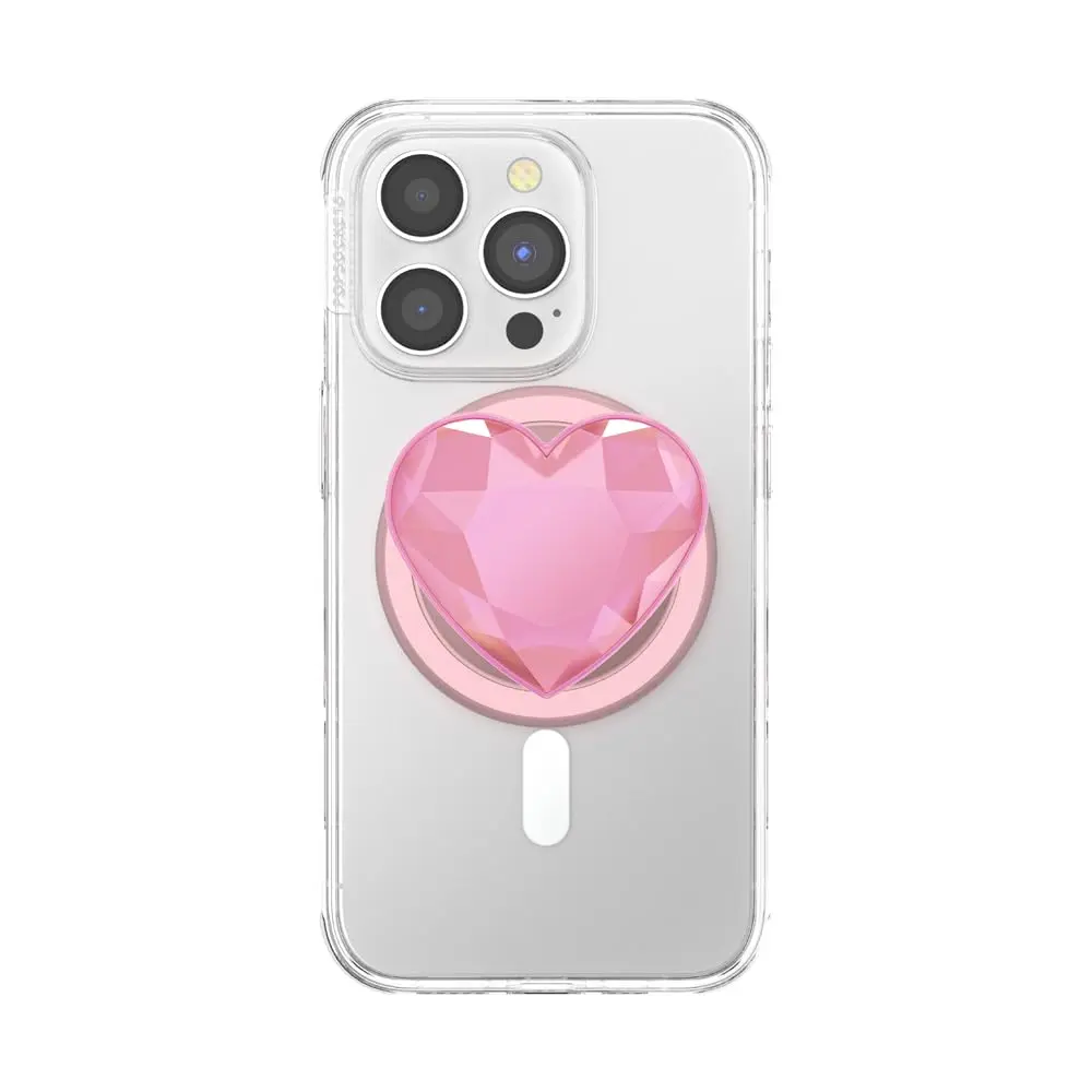PopSockets Phone Grip for MagSafe Dichroic Heart | Magnetic Magnetic Holder- Secure, Stylish, Compatible with iPhone 12+ - view 3