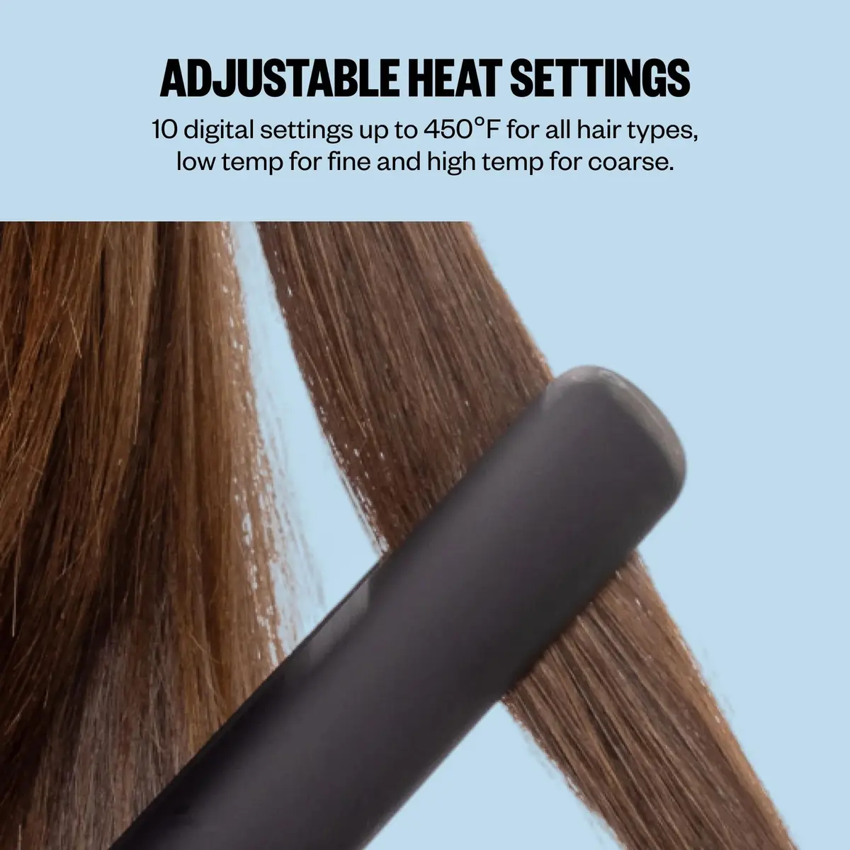 BaBylissPRO Digital Ionic 1 in. Titanium Flat Iron Hair Straightener | 450°F Heat, All-Directional Floating Plates, Dual Voltage - view 4