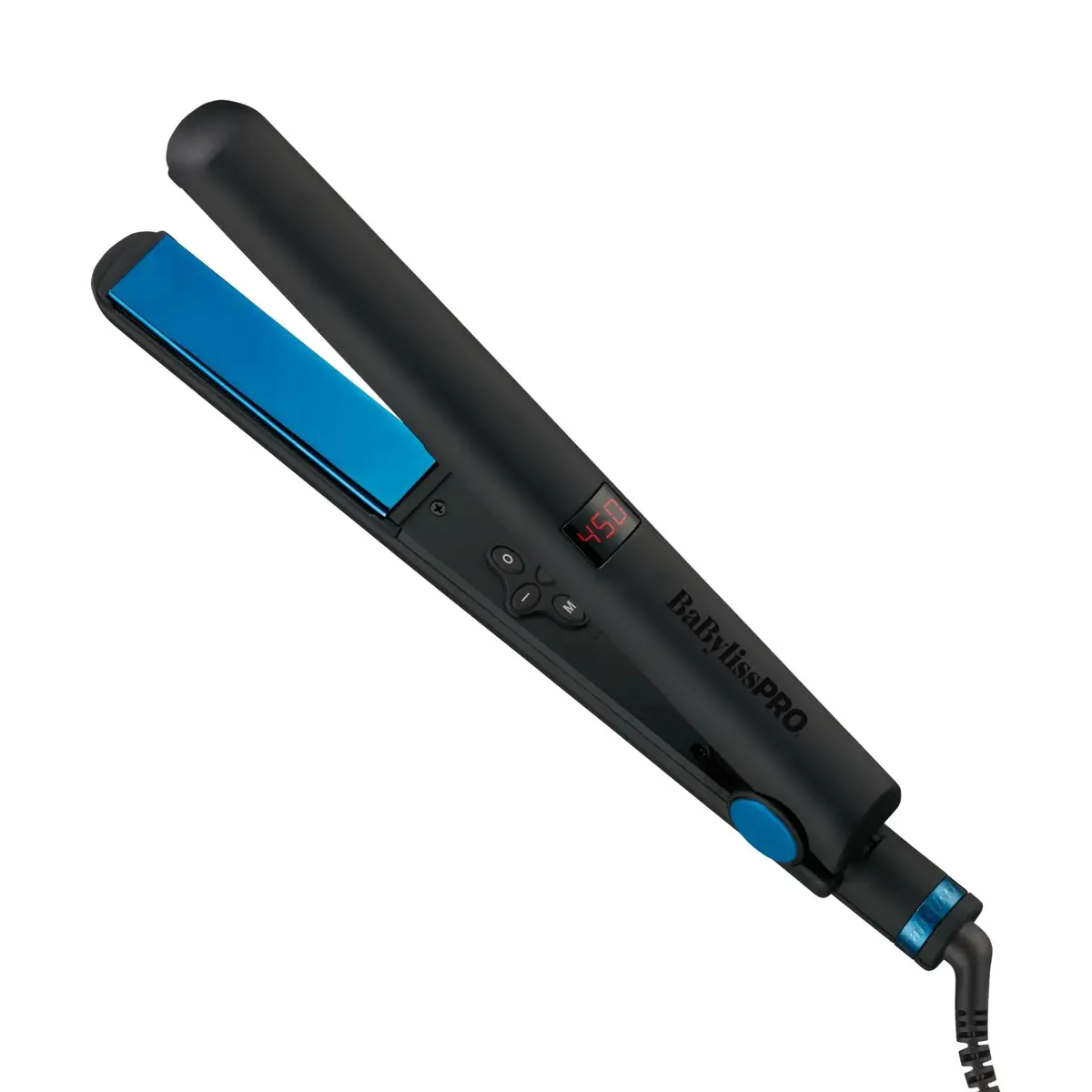 BaBylissPRO Digital Ionic 1 in. Titanium Flat Iron Hair Straightener | 450°F Heat, All-Directional Floating Plates, Dual Voltage - main product image
