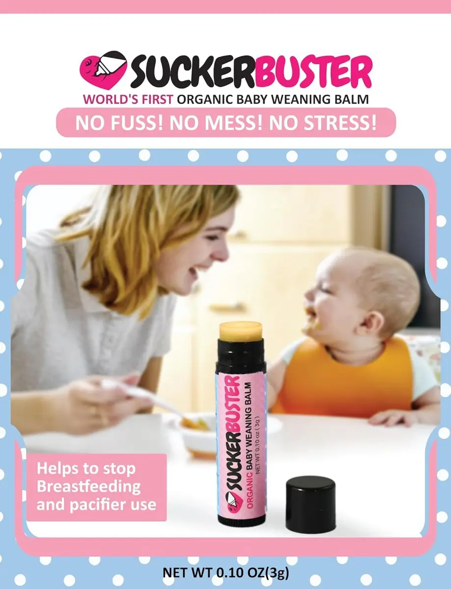 Suckerbuster Organic Baby Weaning Balm Stick 0.2ml (0.10 Fl Oz) | Gentle Weaning for Mothers & Babies - view 3