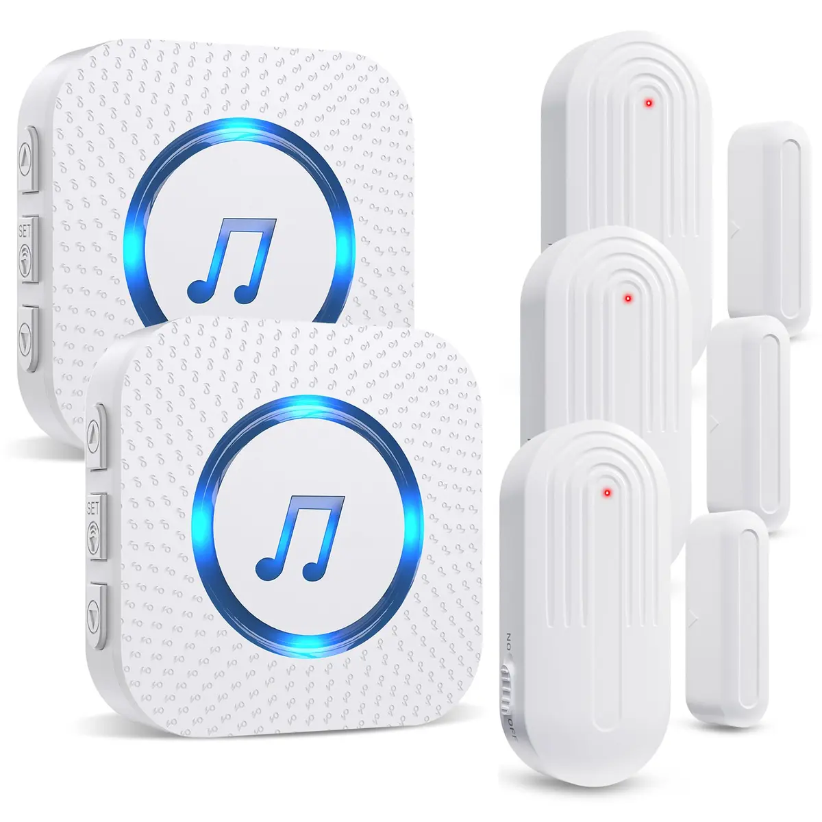 SanJie Door Chime Alarm When Open for Kids Safety, Home and Business | Wireless Entry Alert with 26 Ringtones - main product image
