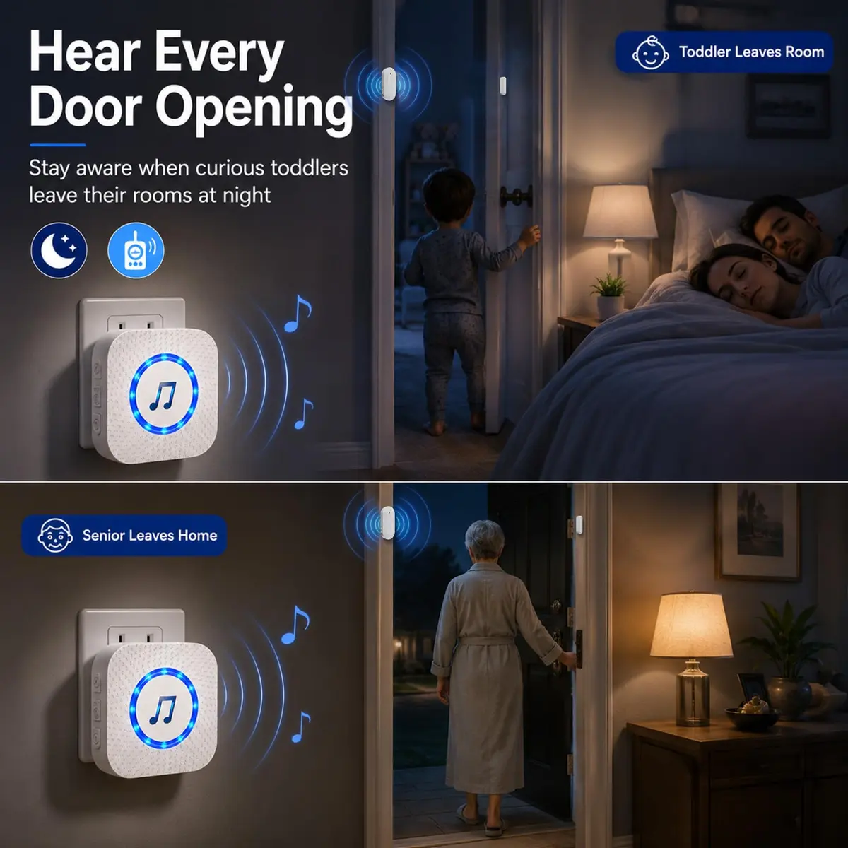 SanJie Door Chime Alarm When Open for Kids Safety, Home and Business | Wireless Entry Alert with 26 Ringtones - view 8