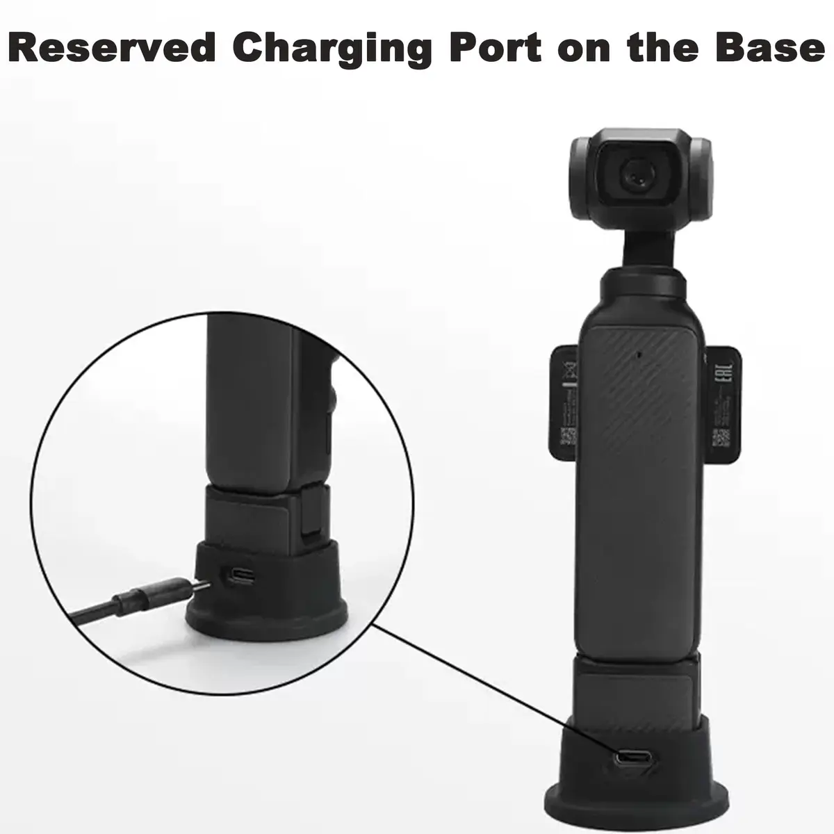 FiTSTILL Black Silicone Non-Slip Desktop Mount for DJI Osmo Pocket 4/3, Lightweight and Compact, with Charging Opening | Stable Desktop Base - view 2