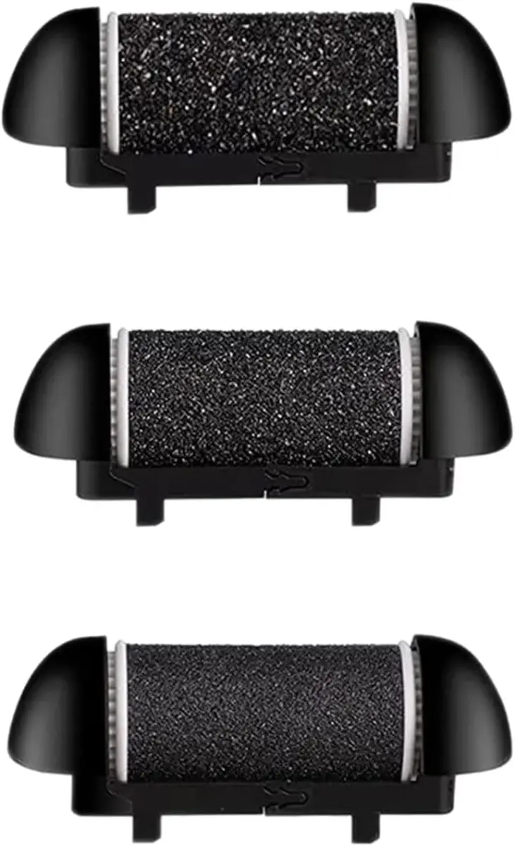CIVYPRO Replacement Roller Heads for Electric Callus Remover BK-506, 3-Count (Extra Coarse, Regular Coarse, Gentle Coarse) | Foot Care Pedicure Tools - main product image