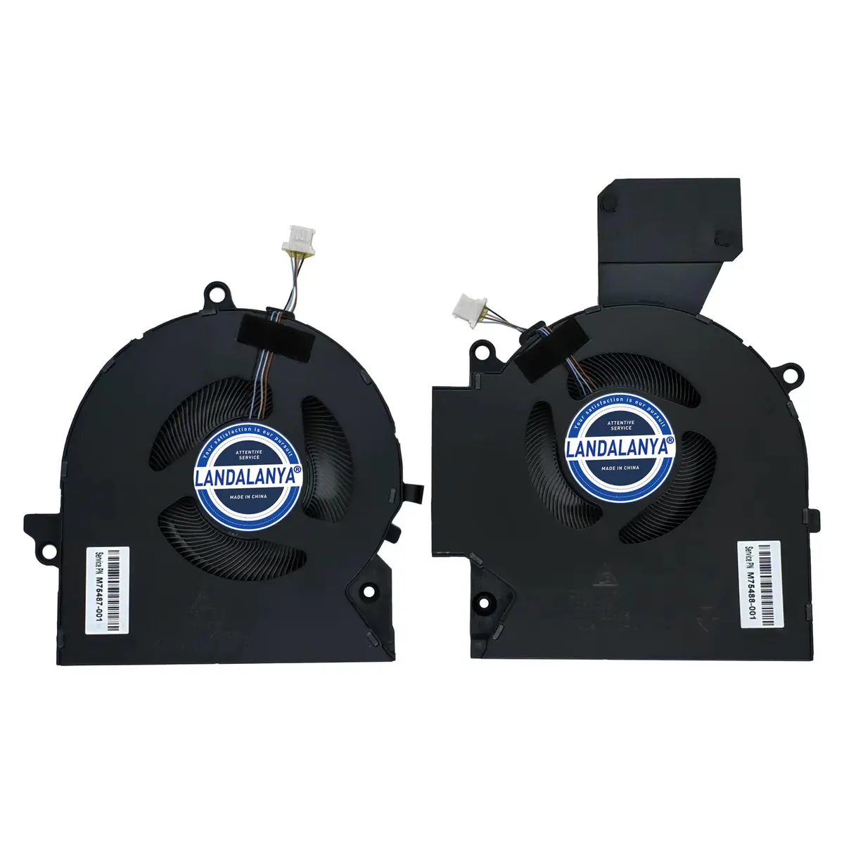 LANDALANYA Replacement CPU and GPU Cooling Fan for HP OMEN 16-B 16-C (12V, 3-Pin) | 6dB Silent Operation - main product image