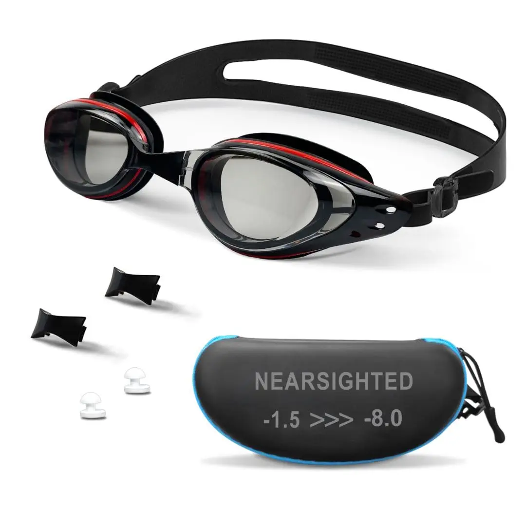 AIKOTOO Shortsighted Swimming Goggles -4.0 | Anti-Fog & UV Protection for Adults & Youth - main product image