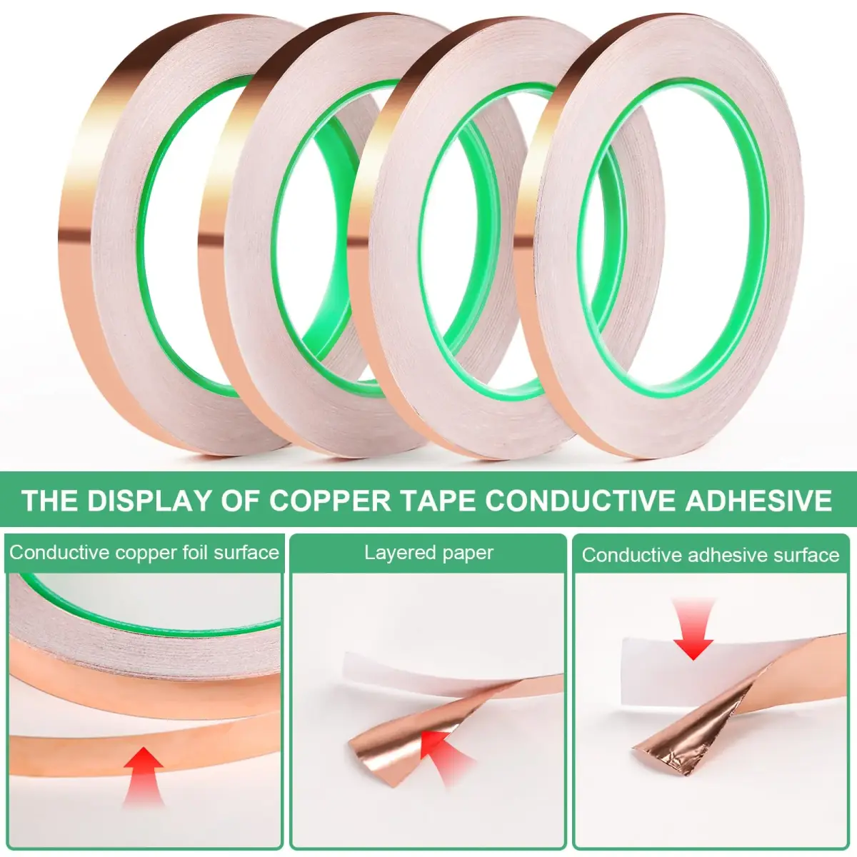 LOVIMAG Copper Foil Tape 25mm (0.98 Inch) x 82.5ft | High Conductivity Industrial Adhesive Tape - view 4