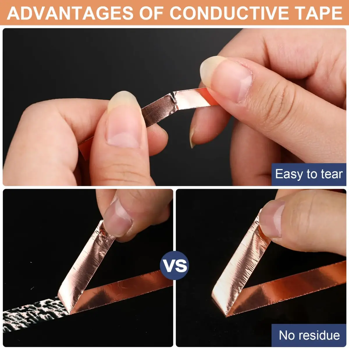 LOVIMAG Copper Foil Tape 6.35mm x 25m (0.25in x 82.5ft) | Electrically Conductive Adhesive for EMI Shielding - view 5
