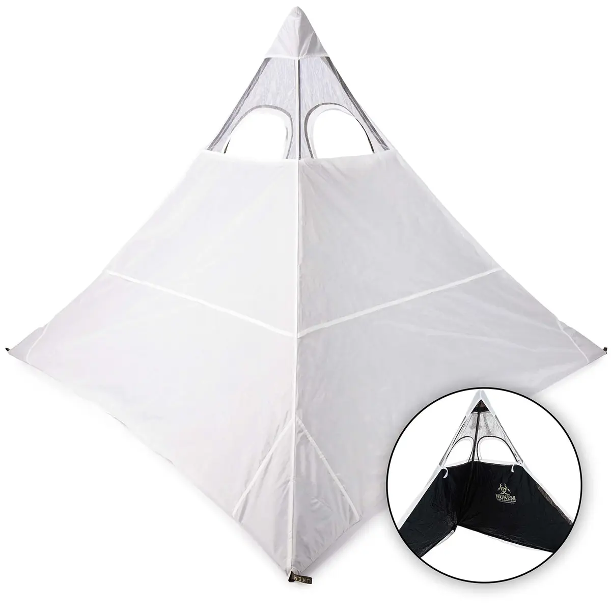 Nukem Snow Cover for Hunting Blinds - Solid White | Non-UV Reflective Material with Stubble Straps - main product image