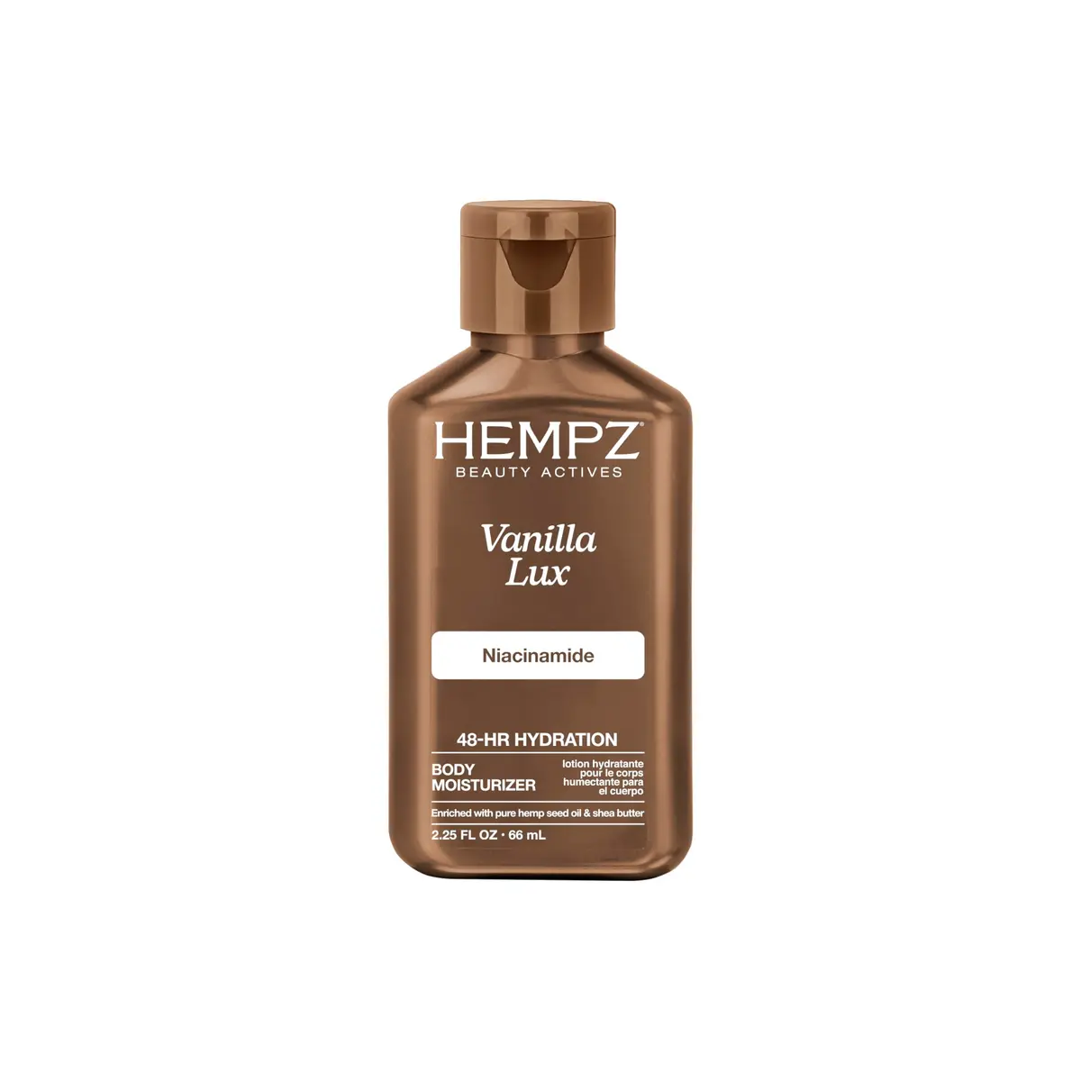 Hempz Mini Vanilla Lux Herbal Body Moisturizer 2.25 oz. | Hydrates & Nourishes with Natural Hemp Seed Oil - main product image