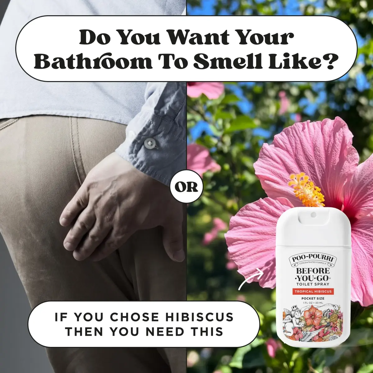 Poo-Pourri Tropical Hibiscus Pocket Toilet Spray 30ml (1 Fl Oz) | Essential Oils Odor Deodorizer - view 6