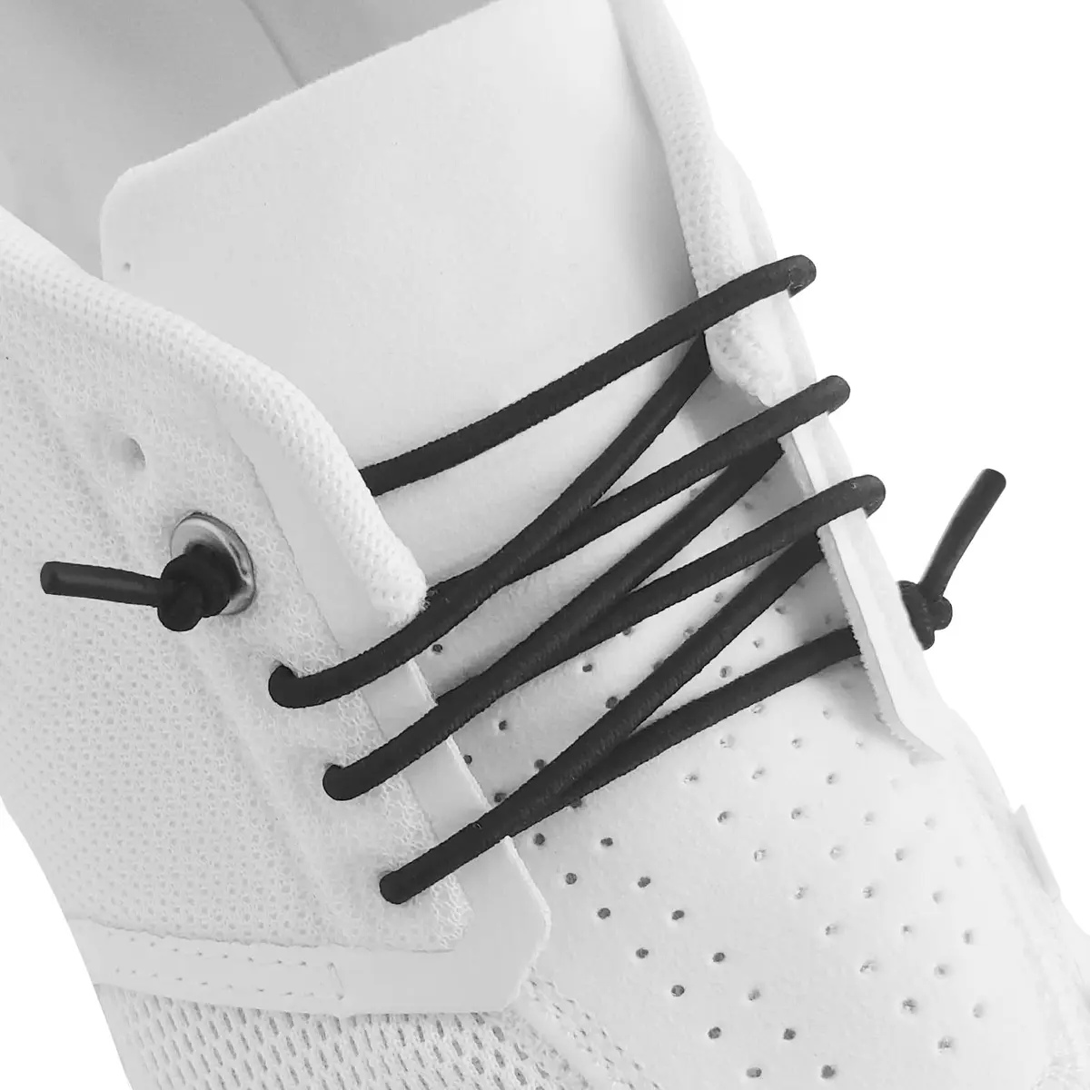 UamGlsob Elastic Speed Laces for On Cloud 5, 6 Running Shoes | No Tie, Stretch, Black, 34in - main product image