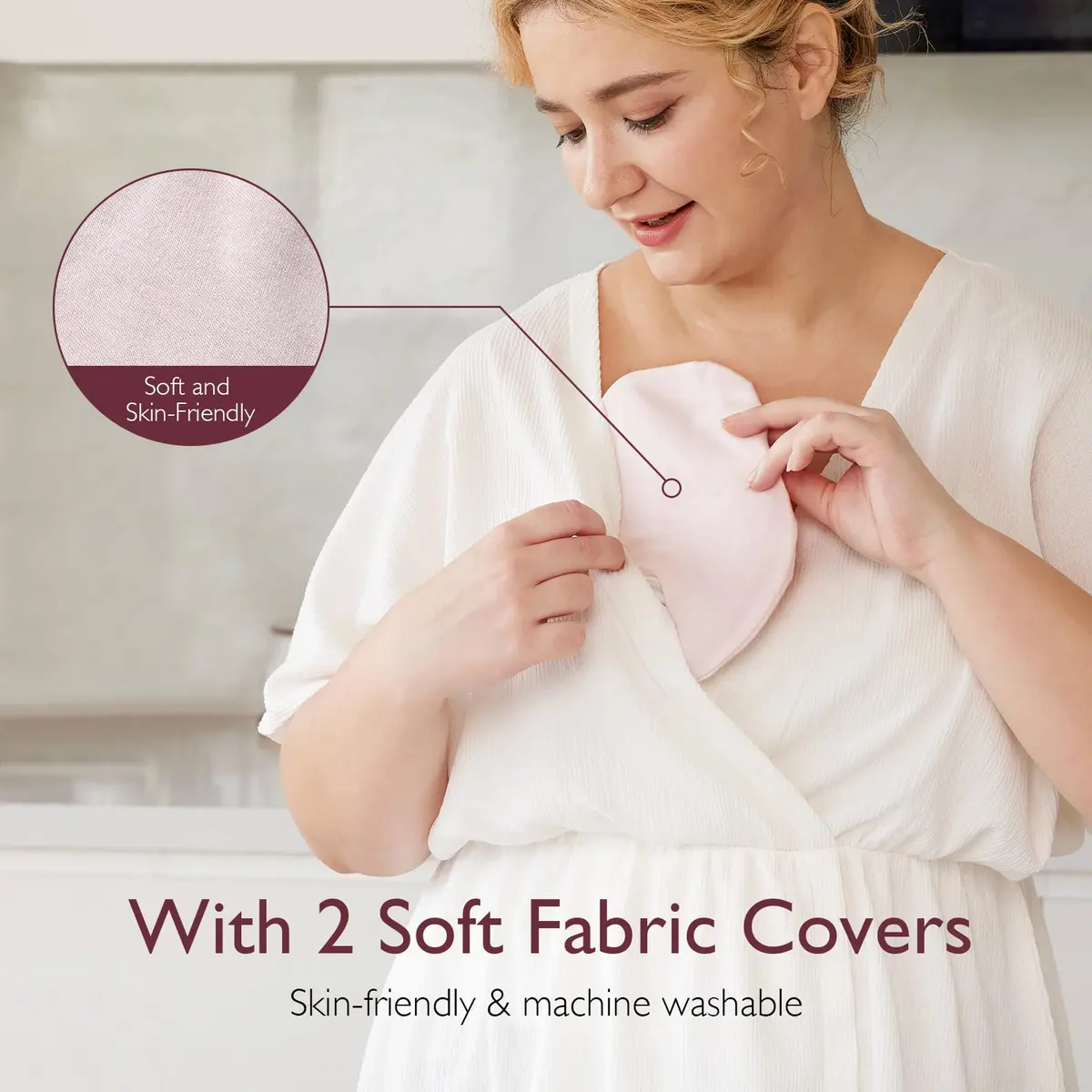 Momcozy Larger Breast Therapy Packs, Hot & Cold Gel Pads with Covers, 2 Count | Essential for Breastfeeding & Postpartum Recovery - view 5