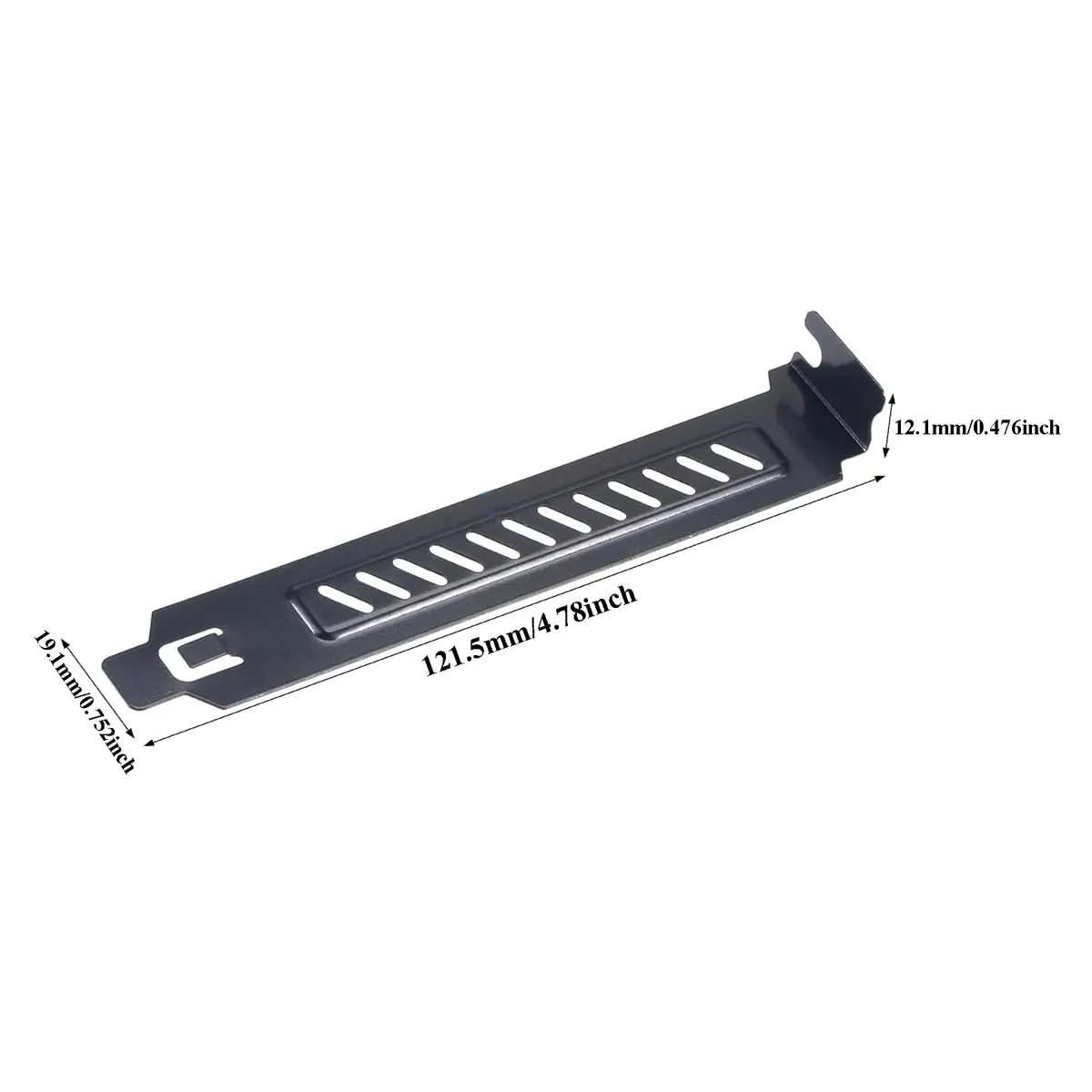 daier Black PCI Slot Covers 10PCS | Dust Filter Bracket Expansion Blanking Plate for Computer Cases - view 3
