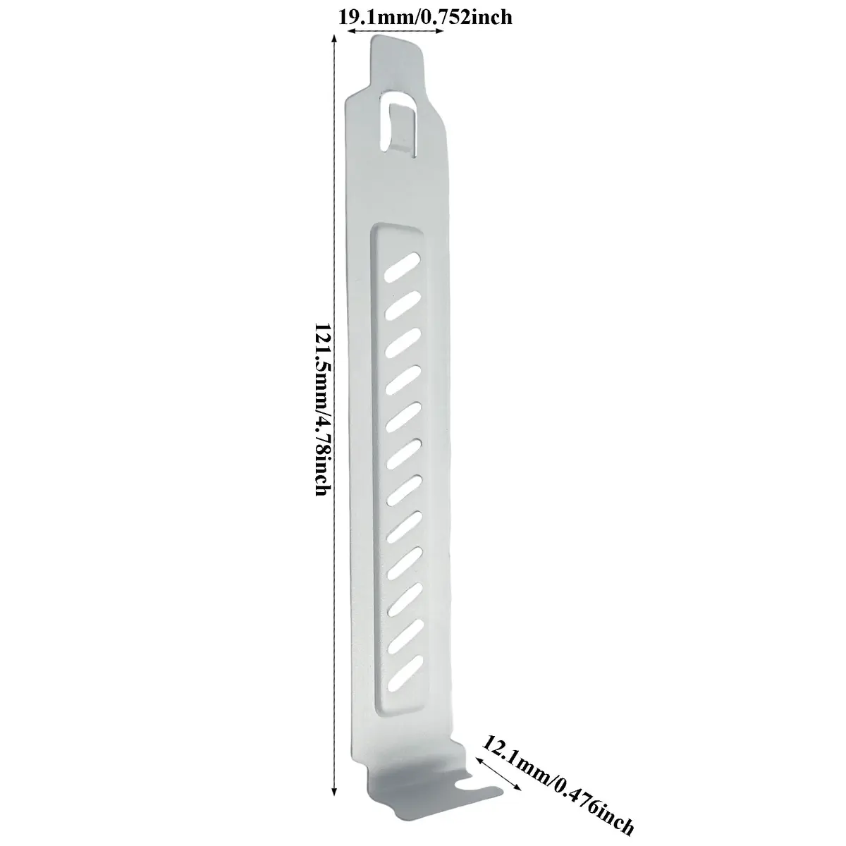 daier White 10PCS PCI Slot Covers with Screws | Dust Filter Bracket Expansion Blanking Plate for Computer Cases - view 3