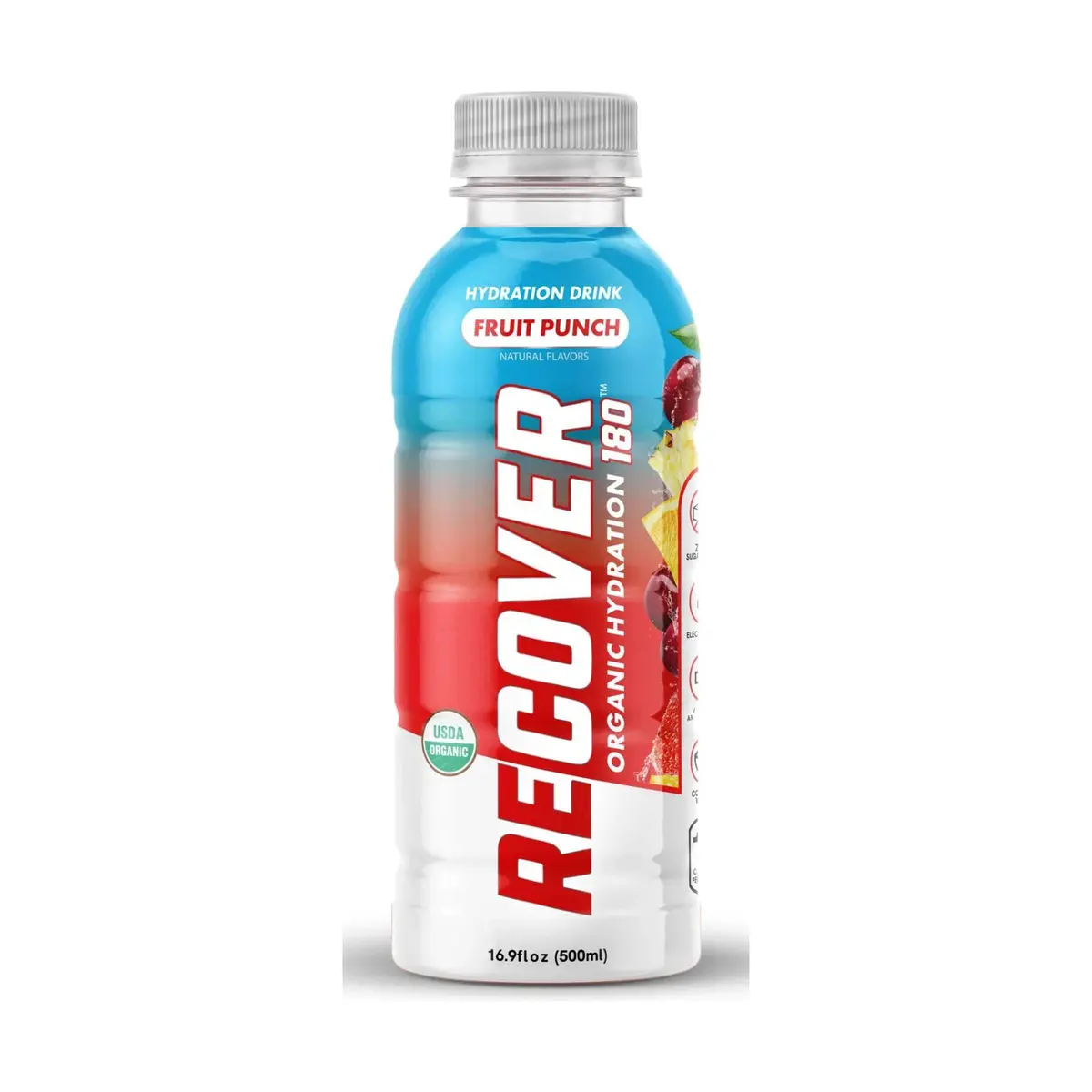 RECOV3R 180 Organic Fruit Punch Hydration Drink 16.9 Fl Oz | Organic Water & Fruit Punch for Indian Consumers - main product image