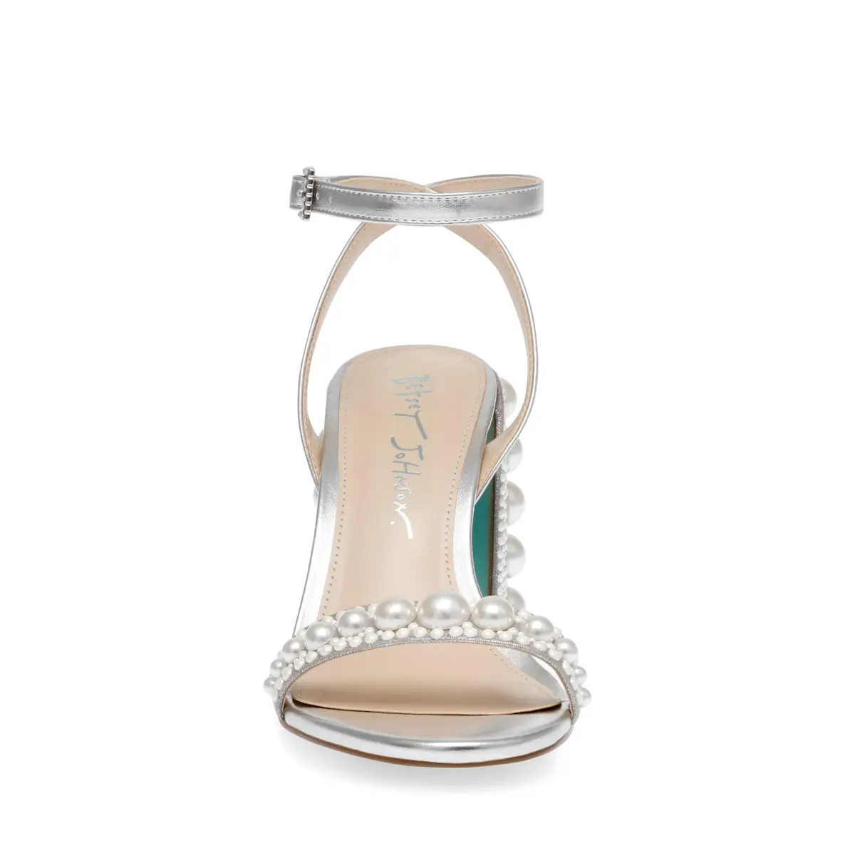 Betsey Johnson Lexi Silver Heeled Sandal 7 | Embellished Block Heel for Evening Wear - view 5