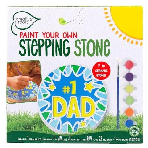 Creative Roots #1 Dad Stepping Stone Paint Kit | USA Imported Craft for Kids Ages 8-12 - view 2