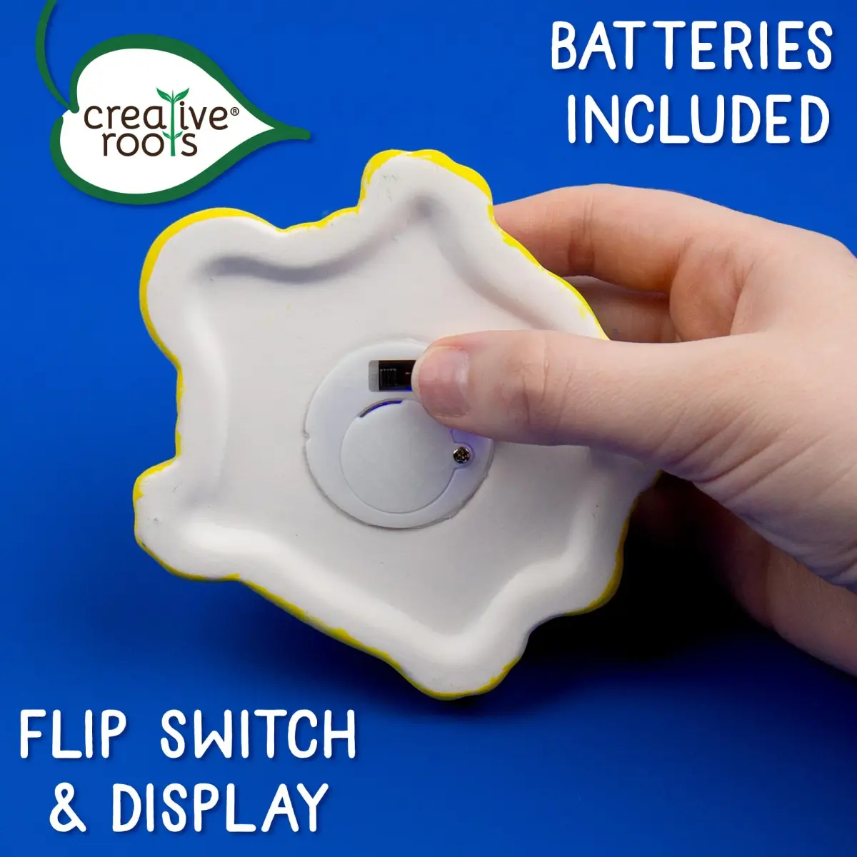 Creative Roots Mini Light Up Turtle Stepping Stone Craft Kit 11.4 cm (3.9 in.) | Color-Changing LED & Acrylic Paints - view 6