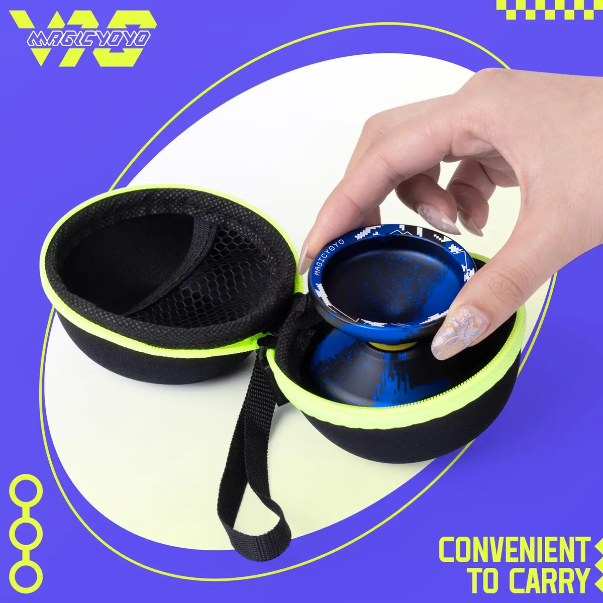 MAGICYOYO V10 Finger Spin Yoyo Black Blue | Responsive & Unresponsive Dual Purpose Metal Yoyo - view 8