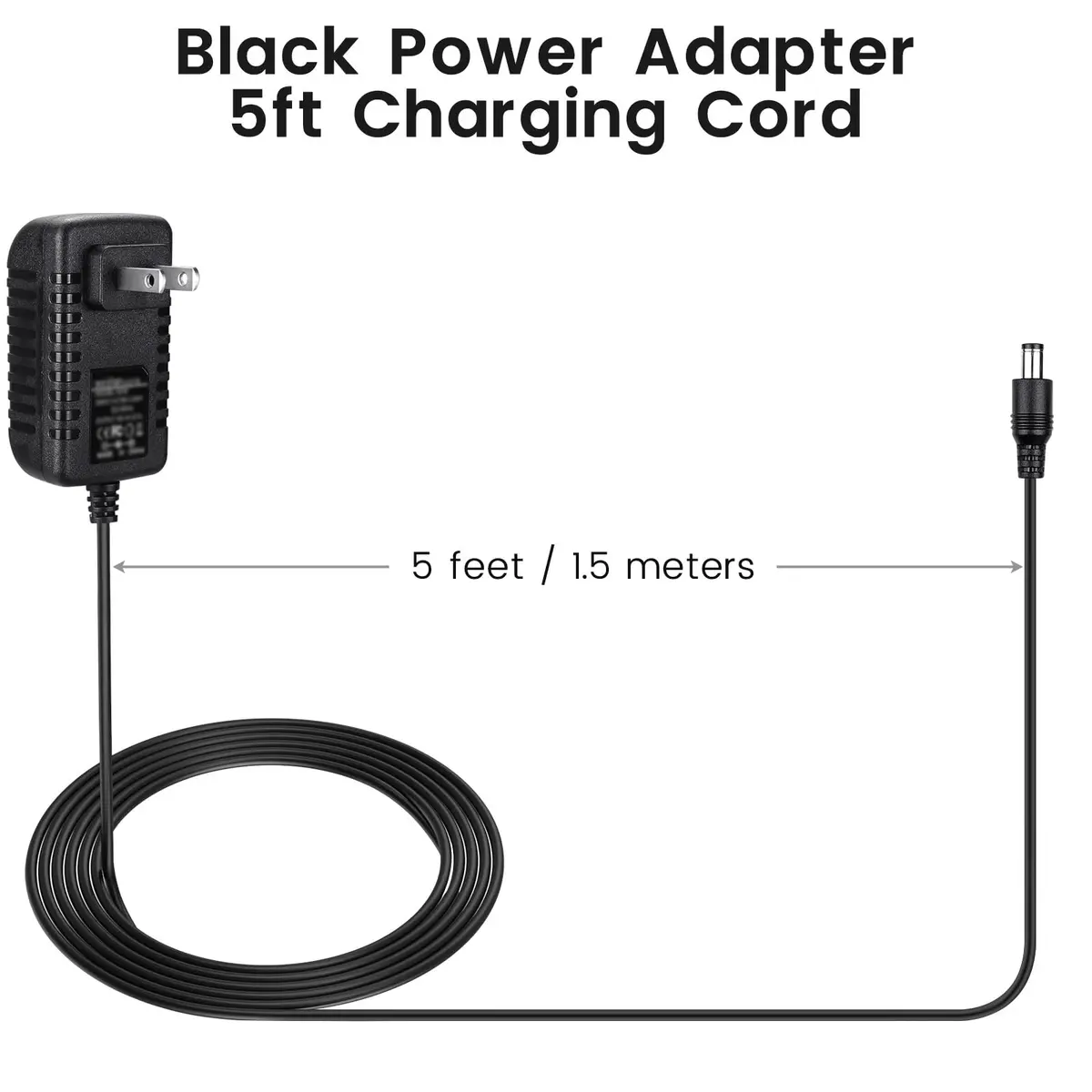 weishan 30W Power Cord Adapter for Echo Show 8 3rd, Show 10, 15, 21 & Echo 4th Gen | 1.5m Black, 18V, 30W - view 6