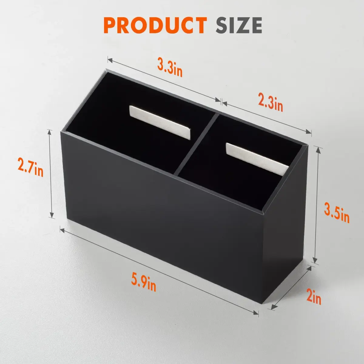 BEYGORM Magnetic Dry Erase Marker Holder with Non-Slip Pad, 15.9cm x 9cm x 5.1cm (6.26" x 3.54" x 2") | Organizes Whiteboards & Fridges - view 7